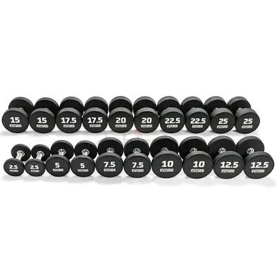 2.5 - 25kg Premium Round Dumbbell Set