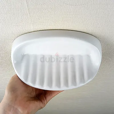 Elegant White Ceramic Soap Dish for Bath or Kitchen