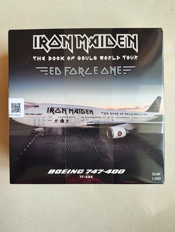 Iron Maiden Ed Force One Boeing 747-400 Scale 1:500 Sealed Japan Ultra Rare