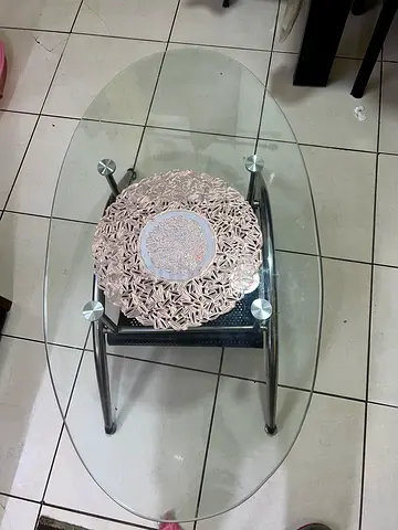 Stylish Glass Dining Table with Unique Design