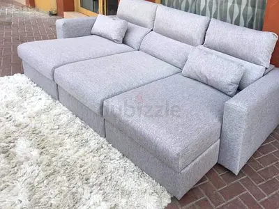 Íkéà Eskilstuna Stylish Grey Corner Sofa with Storage Options