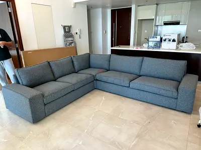 Ikea Kivik corner five seater sofa dark gray