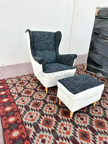 IKEA Arm-chair with footstool