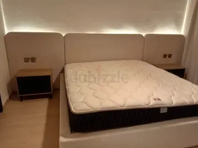 High quality fabric bed with  side tabled