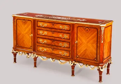 Exquisite Handcrafted Antique Sideboard - A Timeless Addition to Your Home