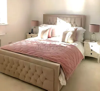 Elegant and Cozy Bedding with Stylish Bed Frame