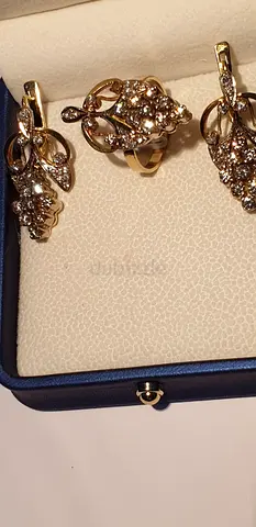 GRAPES SET  IN WHITE GOLD 14К, GOLD  AND DIAMOND WITH DIAMONDS MODEL-GRAPES WEIGHT-21 GR,RING SIZE 1