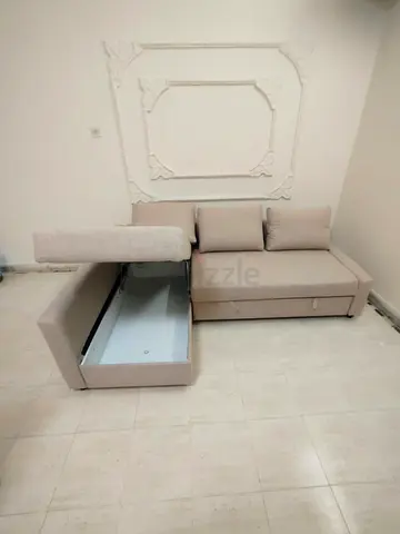 IKEA L Shape Sofa cum bed with big storage and you can fix the storage left or right anyside