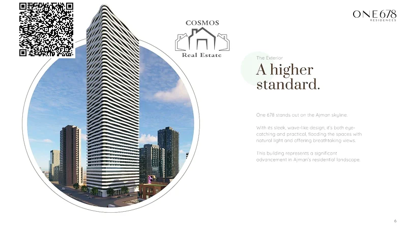 🏙️ One 678 Residences – Al Helio Downtown, Ajman Own your luxurious apartment with the lowest down payment and a flexible payment plan up to 7 years63909982975875112