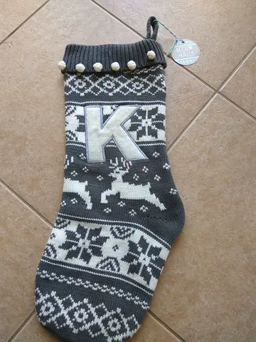 Christmas stocking - with initial K