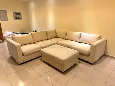 Ikea vimle corner four seater sofa with ottoman