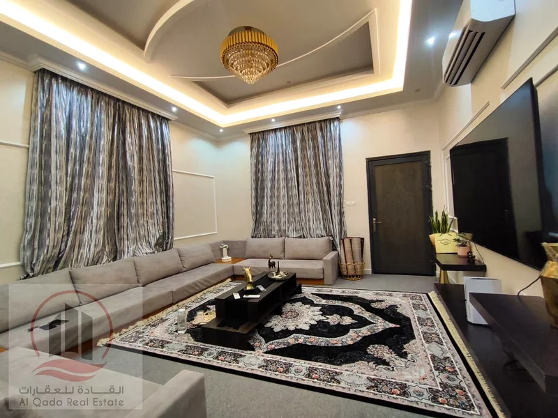 For sale, a villa in Ajman Al Helio, 5 master rooms, a Majles room, a hall, and a maid’s room, freehold for all nationalities, Installment with out do63909439941249112