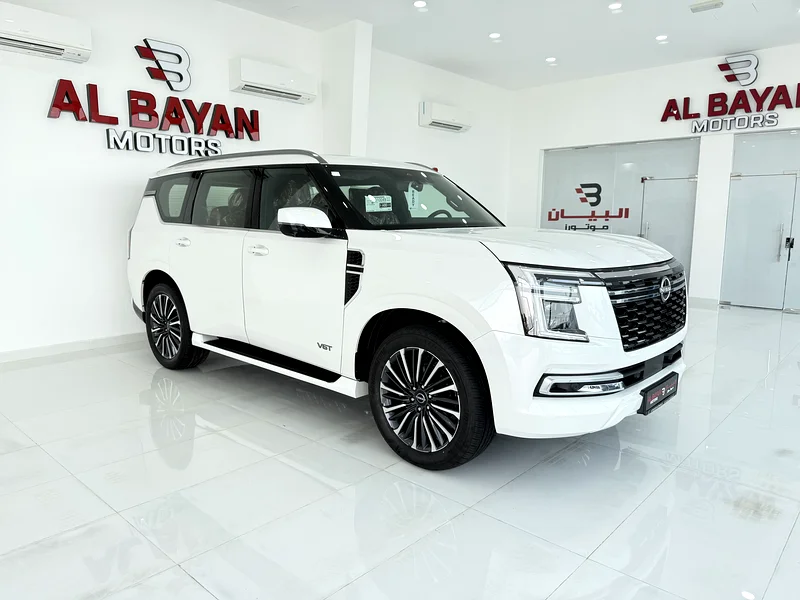 Nissan Patrol Platinum Twin Turbo 2025 Gulf white/red petrol63405293158530119