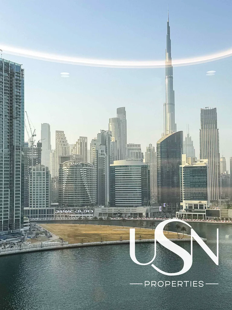 طابق كامل | إطلالة على برج خليفة والقناة.63618315217283112