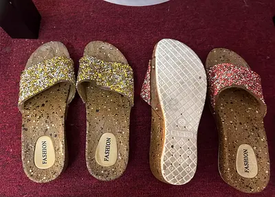 set Sparkly Womens Slide Sandals size 35