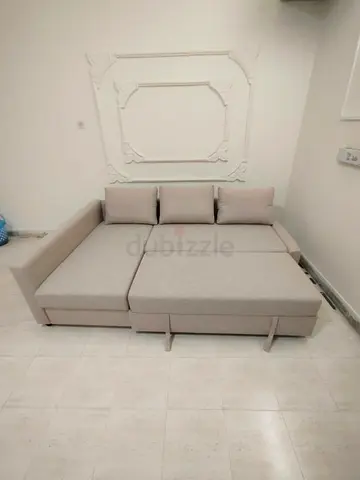 IKEA L Shape Sofa cum bed with big storage and you can fix the storage left or right anyside