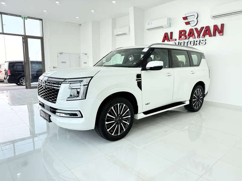 Nissan Patrol Platinum Twin Turbo 2025 Gulf white/red petrol63405293158530111