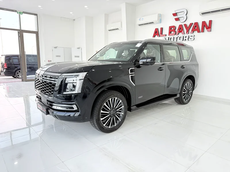 Nissan Patrol Platinum Twin Turbo, Black/Red Gulf version, Almasood 202563405293164673111