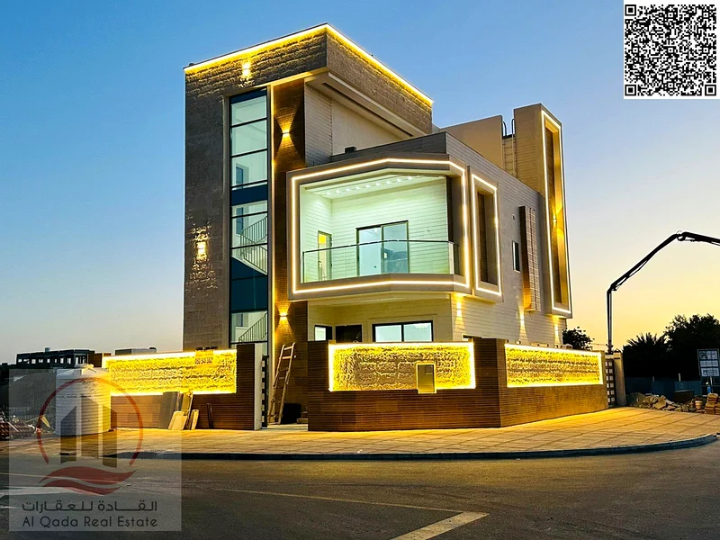فيلا للبيع في الحيلو 2، عجمان، تصميم حديث، طابق أرضي، طابق أول، وسطح. السعر يشمل رسوم التسجيل (5 غرف نوم رئيسية، ومطبخ63913217901315110