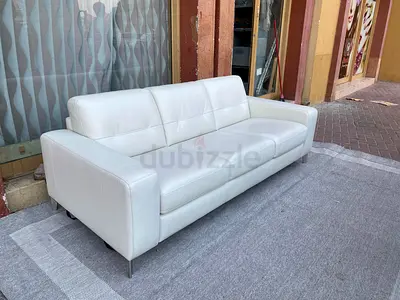 Stylish White fabric 3_Seat Sofabed for Sale perfect Condition