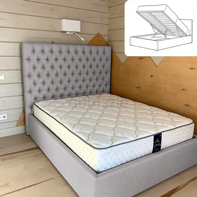 Elegant Grey Upholstered Queen Storage Bed with Stylish Design