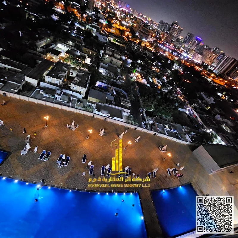 أجمل شقة مفروشة من غرفة نوم واحدة مع صالة رياضية وحمام سباحة ومواقف سيارات مجانية في كورنيش عجمان63852914839554112