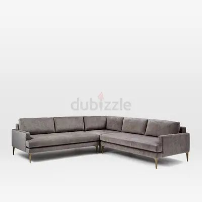 West Elm Andes Stylish and Comfortable corner-Shaped Sofa for Your Living Room