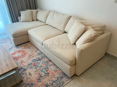 Crate Barrel Stylish and Comfortable L-Shaped Sofa for Sale