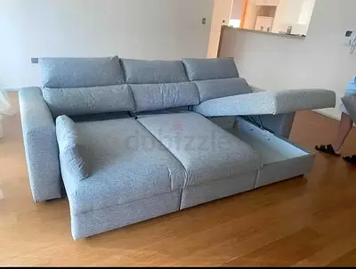 Stylish IKEA Eskilstuna Grey Sofa with Hidden Storage for Sale