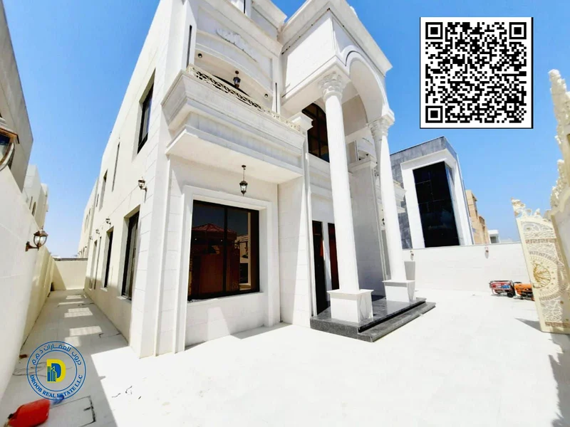 For sale, a classic villa in the Al Alia area of ​​Ajman, a large area, 5 rooms, super deluxe finishing, at a special price, 100% bank financing63872801135489111
