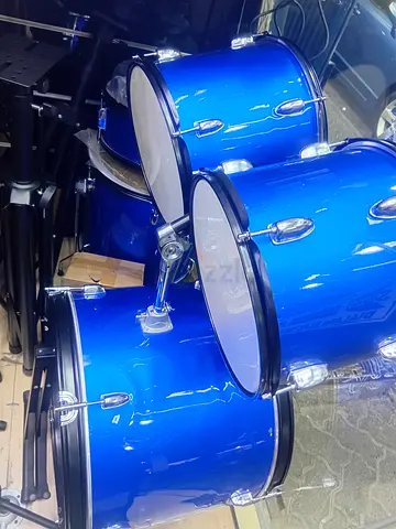 Vibrant Blue Drum Set for Sale!