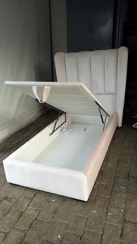 Stylish Upholstered single Bed with Storage Space
