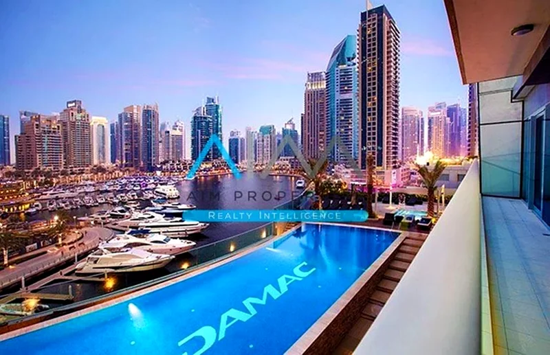 شقة فاخرة جديدة بالكامل بعلامة تجارية مع إطلالة كاملة على المارينا للبيع في مارينا ووك64040798419843110