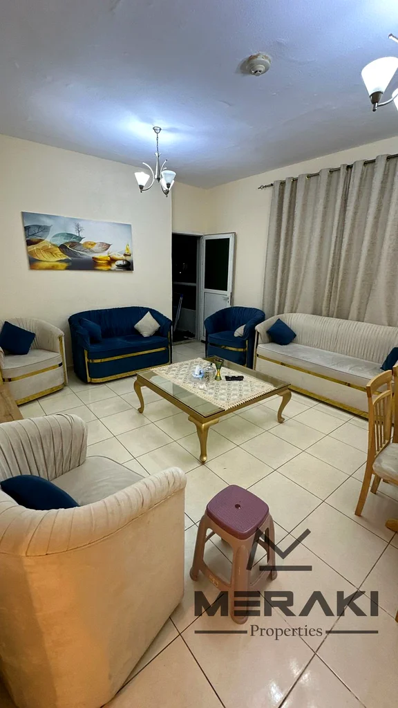 An apartment with two rooms and a living room at a very good price, a super lux finish in the Orient Towers in the heart of Ajman with a beautiful are63867044796545111