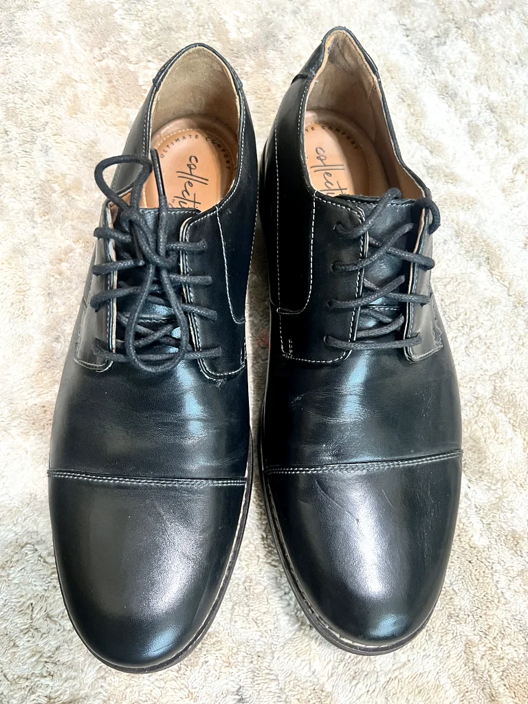 【新品未使用】Clarks Becken Cap Clarks Becken Cap WIDE H FIT Tan Brown Leather Oxford Toe