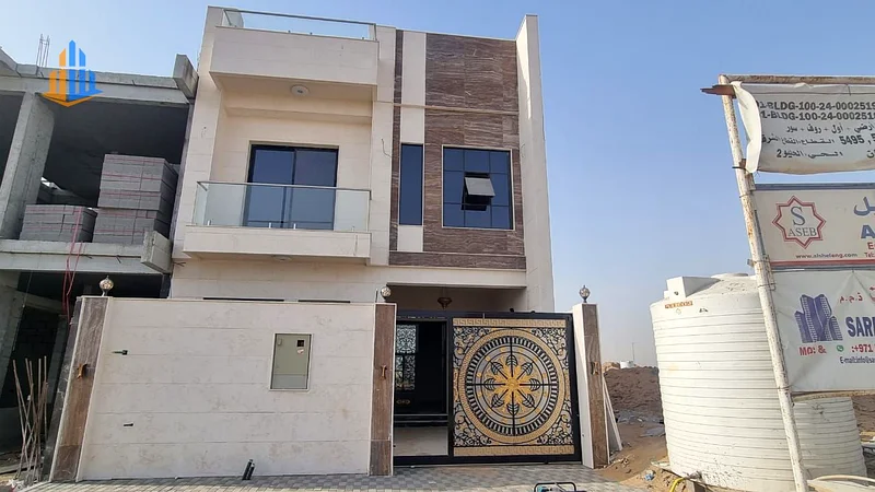Golden opportunity to own a villa in Al Helio 2 - Ajman | 2 floors + roof | 4 rooms | Price: AED 1,250,000, including registration and ownership fees63910417278977111