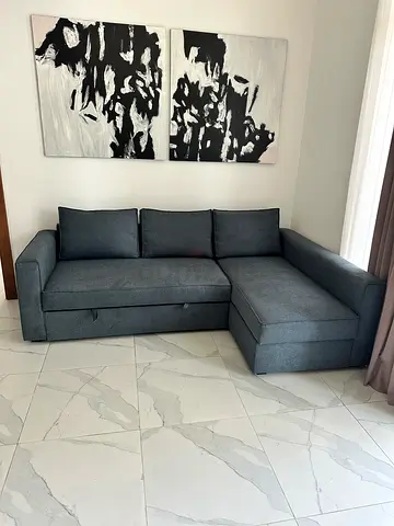 IKEA-lshape sofa bed have storage