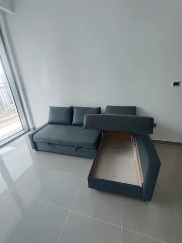 IKEA L Shape Sofa cum bed with big storage and you can fix the storage left or right anyside