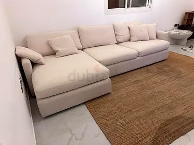 Feather filled Crate Barrel LShape Sofa perfect Like a brand new Condition