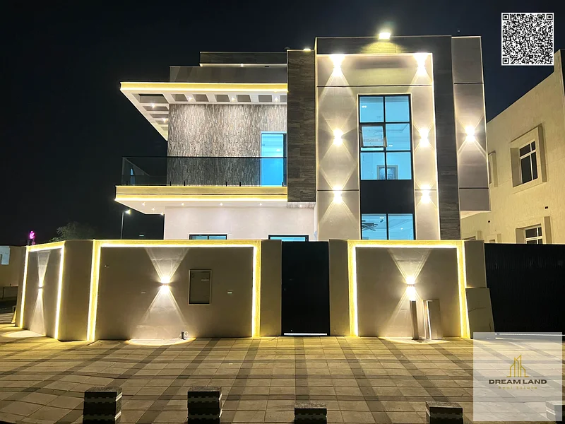A villa at a price including registration and ownership fees on the main street, ready for occupancy in the most upscale areas of Ajman, freehold for63910312893699110