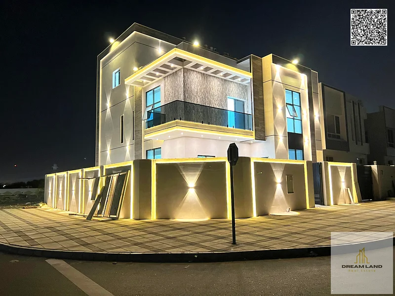A villa at a price including registration and ownership fees on the main street, ready for occupancy in the most upscale areas of Ajman, freehold for63910312893699111