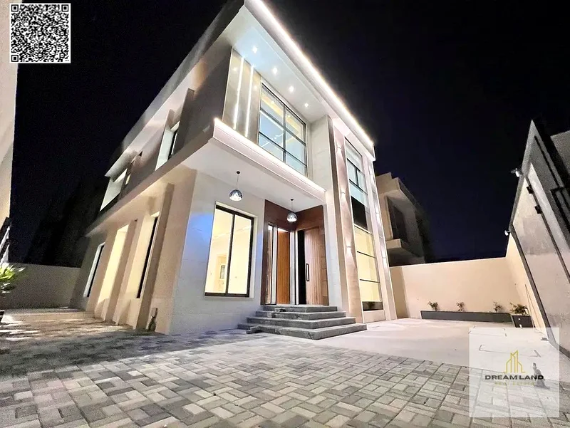 For sale: A luxurious two-story villa with a roof, strategically located in Ajman, near Sheikh Mohammed bin Zayed Road. Freehold for life for all nati63894480242434111
