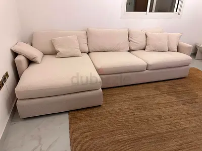 CrateBarrel Lounge Deep LShape Sofa beige perfect Condition