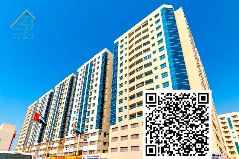 🏡 شقة واسعة مكونة من غرفتي نوم وصالة للإيجار في جاردن سيتي، عجمان 🏡63708147688579110