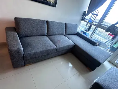 Great Condition IKEA Sorvaline LShape Sofa with storage dark grey