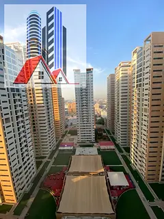 1Bhk For Sale Ajman One Tower Close Kitchen With Parking &amp; Furniture
