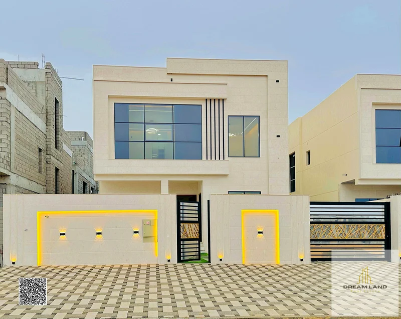 For sale, a villa, including registration and ownership fees, directly opposite the mosque, two floors, stone facade, with the possibility of easy ban63913329218051110