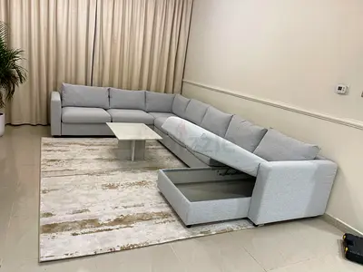 IKEA Vimle U-shaped luxury sofa with storage light gray