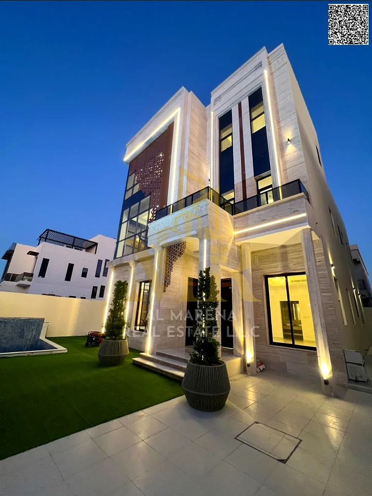 🏡 Luxury Villa for Sale in Al Alia - Ajman | Land Area 4,300 sq ft | Built-up Area 4,800 sq ft | G+2 Layout | 6 Bedrooms + 2 Living Rooms + Majlis +63873450911745110