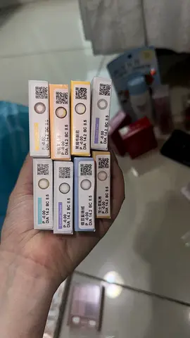 Aqua colored lens use and throw brand new each box has 10 lens pair from Taiwan 45 per box
